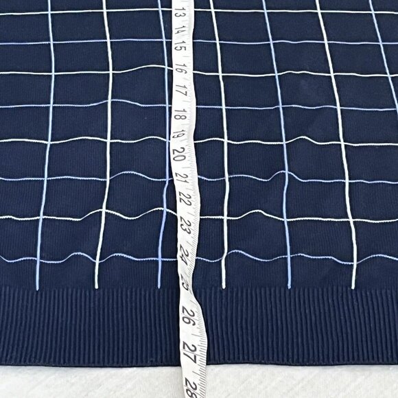 Brooks Brothers Mens Sweater L Navy Blue Silk Cotton‎ Blend Pullover V Neck - Picture 4 of 5